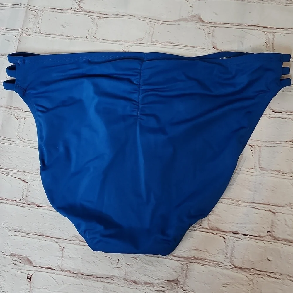 Swimsuits For All Blue Bikini Bottom Peekaboo Sides NWT Size 14